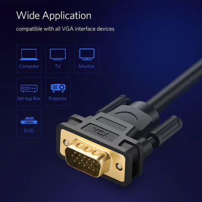 Cáp Vga Dài 1M Ugreen 11673 - Hàng Chính Hãng