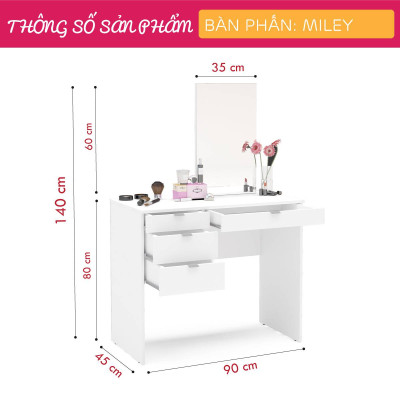 Bàn phấn kiểu dáng thanh lịch SMLIFE Miley