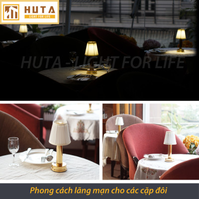 Đèn Bàn Led Quầy Bar HUTA Light For Life RESBED1 Cảm Ứng Điều Chỉnh Độ Sáng Tích Điện Trang Trí Phòng Ăn Nhà Hàng Quán Cà Phê Lounge