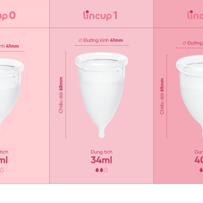 Combo cốc nguyệt san Lincup & bàn chải, túi lụa, bột tiệt trùng