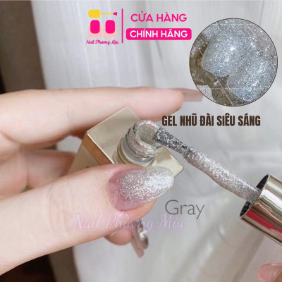 Sơn Gel Nhũ Đài Milan Siêu Sáng Làm Nail, Màu Bạc 02 Lấp Lánh Chai 15ml Cho Móng Lộng Lẫy, Bền Màu, Dễ Sử Dụng