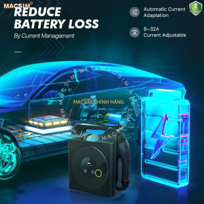 Sạc ô tô điện Vinfast VF7 ev - Sạc tại nhà - di động cao cấp 3,68KW (6-16A) chính hãng Macsim 