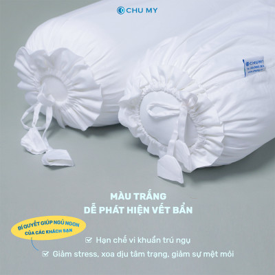 Vỏ Gối Ôm Cotton 100% Thiên Nhiên  - Vỏ gối khách sạn 5 sao – Mát mẻ - Mềm mại