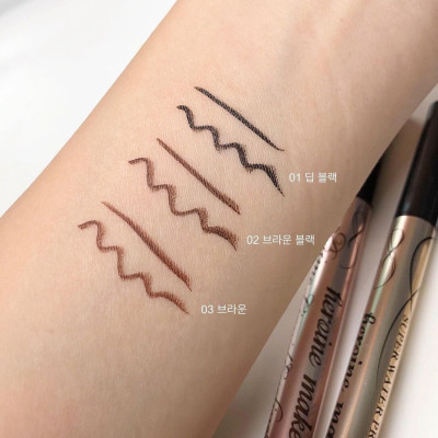 Bút Kẻ Mắt Nước Không Lem Không Trôi Nét Kẻ Siêu Mãnh Kissme Heroine Make Eyeline Màu Đen (0.4 mL)