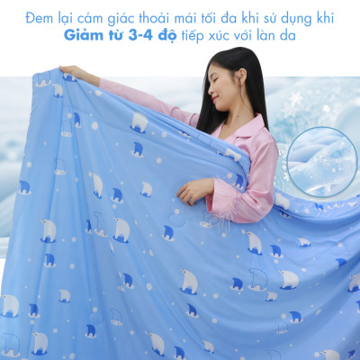 [CHĂN HÈ MÁT LẠNH] Mền lạnh I Cool Advance NIN House NM8027 2mx2m2 |Chăn mền Ice silk cao cấp, Chăn điều hoà nhiều độ