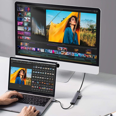 Ugreen UG20197CM417TK 5 trong 1 HDMi 4K 30hz + 4 * USB 3.0 bộ chuyển từ USB Type C - HÀNG CHÍNH HÃNG