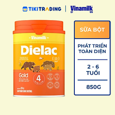 Sữa bột Vinamilk Dielac Alpha Gold 4  850g (cho trẻ từ 2- 6 tuổi)