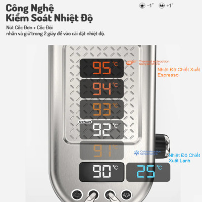 Máy pha cà phê bán tự động Espresso, Cappuccino, Latte thương hiệu Mỹ cao cấp HiBREW H10B - Hàng Nhập Khẩu