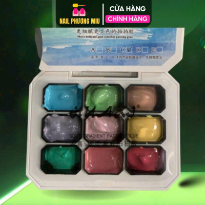 Set Gel Dặm Ombre 9 Màu HUAXI Số 2 Siêu Mịn Mướt, Không Cần Pha Bột, Độ Mịn Cao Làm Nail Tone Màu Hàn Quốc Trẻ Trung Nữ Women