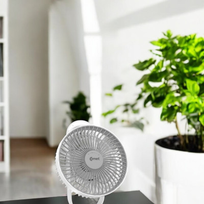 Quạt Sạc Tích Điện COMET CRF1606 treo tường, để bàn siêu tiện lợi Hàng Chính Hãng 