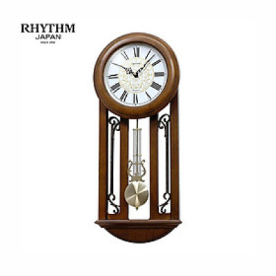 Đồng hồ quả lắc Nhật Rhythm CMJ547NR06 Kt 25.8 x 61.3 x 7.5cm, 1.7kg Vỏ gỗ. Dùng pin.