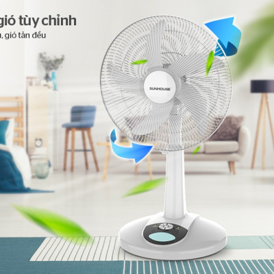 Quạt Sạc Tích Điện Sunhouse SHD7228 - Hàng Chính Hãng