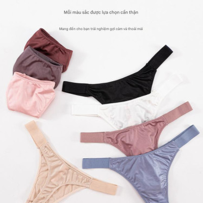 Combo 5 quần lót liền mạch lụa băng gợi cảm mới cho nữ cạp thấp thể thao yoga vô hình cho nữ Q8255