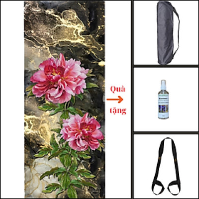Thảm tập yoga chính hãng Yvonne, Life on Rock (TẶNG KÈM 3 PHẦN QUÀ), dày 6mm, bề mặt nhám, siêu bám, chống trơn trượt, thấm hút mồ hôi, càng nhiều mồ hôi càng bám, dễ vệ sinh, bề đẹp, sang trọng