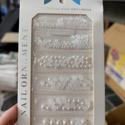 Set Trang Trí Móng Trai Nửa Nhiều Size, An Toàn Không Hóa Chất, Nhiều Kiểu Làm Nail Sáng Tạo Tự Nhiên, Túi Đựng Tiện Lợi