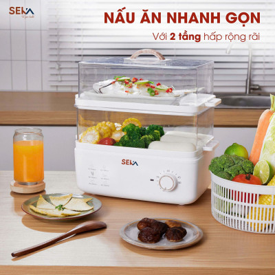 Nồi Hấp Điện Thủy Nhiệt 2 Tầng Đa Năng SEKA SK2088 - Hàng Chính Hãng