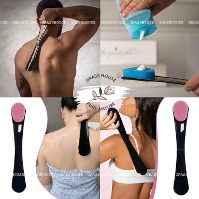 Dụng cụ cây cọ Thoa Kem Body, Cây Thoa Kem Lưng 2 đầu mút và vải nhung Có thể Gập Lại