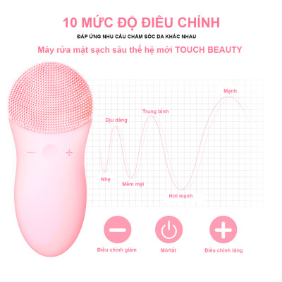 Máy rửa mặt sạch sâu thế hệ mới thông minh TouchBeauty – Màu hồng