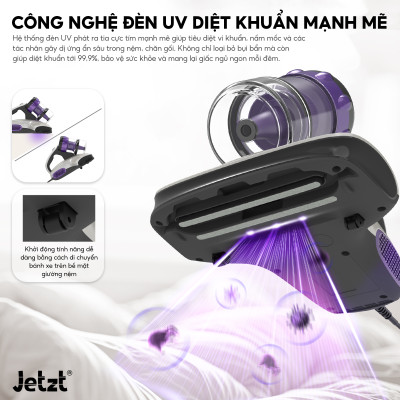 Máy hút bụi giường nệm diệt khuẩn JETZT J7 PRO đa năng, hàng chính hãng