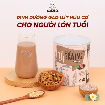 Sữa Hạt 24Grains 700g x4 Hộp (2.8kg) Vị Socola Tự Nhiên Cho Trẻ Từ 3 Tuổi & Người Lớn Bổ Sung Dinh Dưỡng Toàn Diện