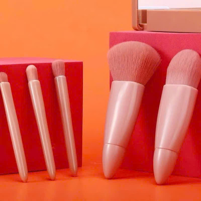 Set Cọ Trang Điểm 05 Cây Kèm Hộp Đựng và Gương Soi Cao Cấp Nội Địa Trung - HÀNG CHÍNH HÃNG MINIIN