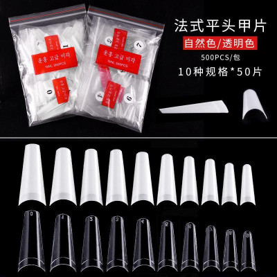 Túi Móng Nối Típ Hàn Quốc 500 Chiếc Nhiều Form Chuẩn Đẹp Làm Nail, 10 Size Nhựa Siêu Dẻo, Màu Đục Trong Tự Nhiên Cho Nàng Nữ