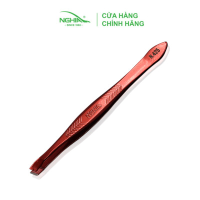 Nhíp Inox Đầu Xéo Nhổ Lông Mày Cao Cấp Kềm Nghĩa N.425