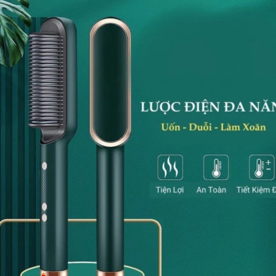 Lược điện chải thẳng uốn cụp cách nhiệt không hại tóc