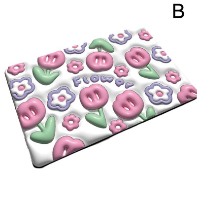 Thảm Lau Chùi Chân Silicone 3D Chống Trượt Thấm Hút Tốt In Họa Tiết Hoạt Hình Dễ Thương Trang Trí Nhà Cửa - HÀNG CHÍNH HÃNG MINIIN