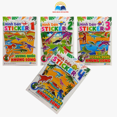Sách - Hình dán Sticker Vương Quốc Khủng Long