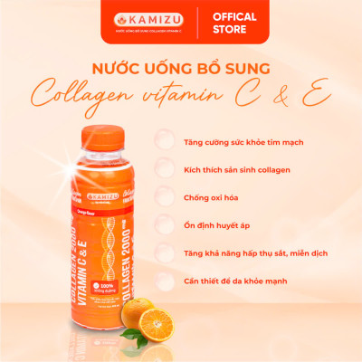 Nước uống bổ sung Kamizu hương cam thanh mát - Lốc 6 chai