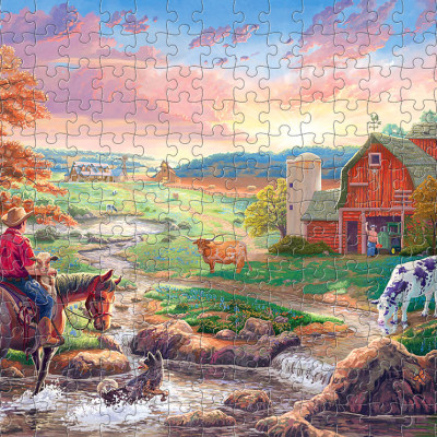 Tranh xếp Hình Tia Sáng- Cuối ngày (247 Mảnh Ghép)