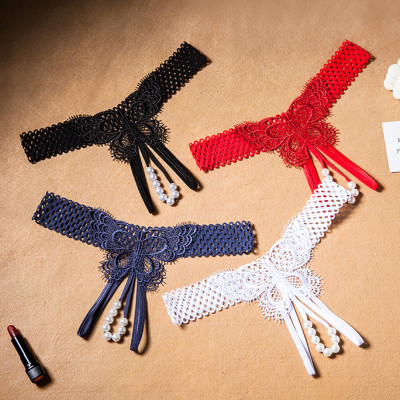 Quần lọt khe sexy thêu hoa đính hạt ngọc gợi cảm