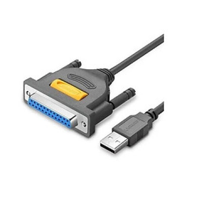 Ugreen UG20224US167TK 1.8M màu Đen Cáp tín hiệu chuyển đổi USB 2.0 sang DB25 âm cao cấp - HÀNG CHÍNH HÃNG