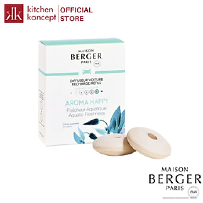 Maison Berger - Bộ tinh dầu xe hơi hương Aroma Happy - 2 cái