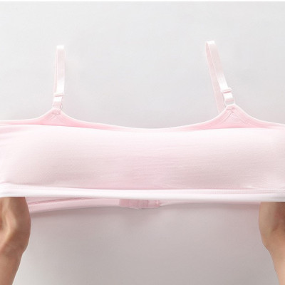 Áo Lót Nữ – Áo Lá Học Sinh Cotton Trơn Mút Liền Cài Sau 3 Móc F004 – 5 Màu, Free Size