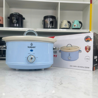 Nồi nấu chậm 3.5L Kalpen SK1 công nghệ Đức - Tần gà, nấu cháo, chưng yến, bảo hành 2 năm - Hàng chính hãng