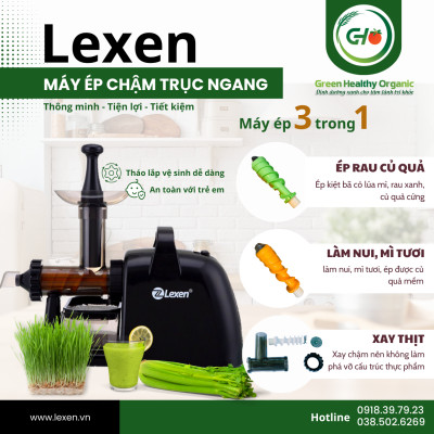 Máy ép điện cỏ lúa mì Lexen - Hàng nhập khẩu