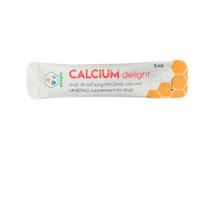 BOSSEN - Calcium Delight for dog Bổ Sung Canxi và Khoáng cho Chó - Hộp 20 gói 5ml