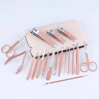 Bộ Dụng Cụ Bấm Móng Tay 16 món - Bộ Cắt, Bấm Dũa Móng Tay  Cao Cấp Có Hộp Đựng Sang Trọng