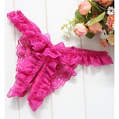  Quần lót lưới ren lọt khe cao cấp - Màu hồng tím