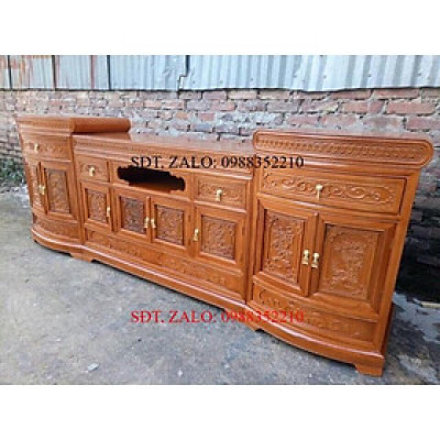 ️ Kệ tivi gỗ gõ đỏ 2m4