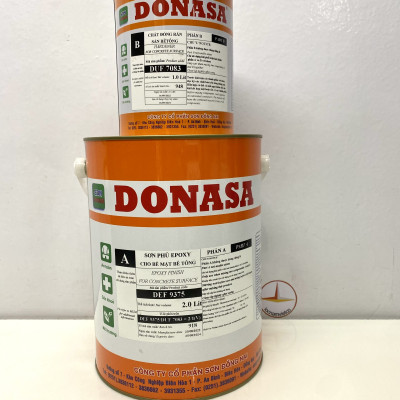 Sơn sàn bê tông Donasa /Floor coating Paint màu Xanh bạc hà DEF 9375 3L