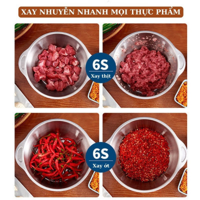 Máy xay thịt đa năng SOKANY SK-06028, dung tích lớn 2L, công suất 400W, lưỡi dao 2 tầng xay nhuyễn mọi thực phẩm - HÀNG CHÍNH HÃNG