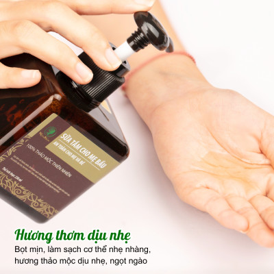 Sữa tắm hữu cơ cho mẹ bầu, dưỡng da body trắng mịn Wonmom 250ml