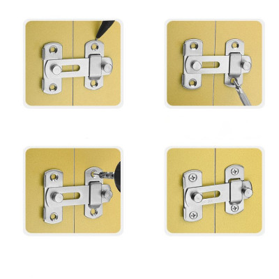 Then Chốt Cài Cửa, Chốt Khóa Bằng Thép Không Gỉ KUNBE An Toàn Tiện Lợi Nhiều Kích Thước