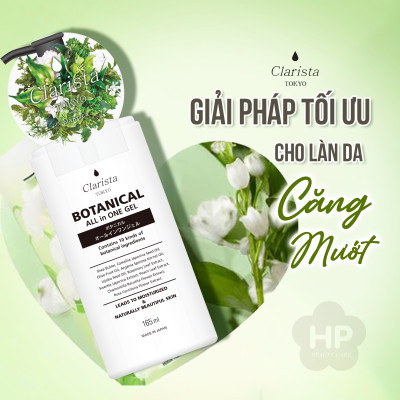 Gel Dưỡng Ẩm Trắng Sáng Da Clarista Tokyo Botanical All In One Gel (165 mL)