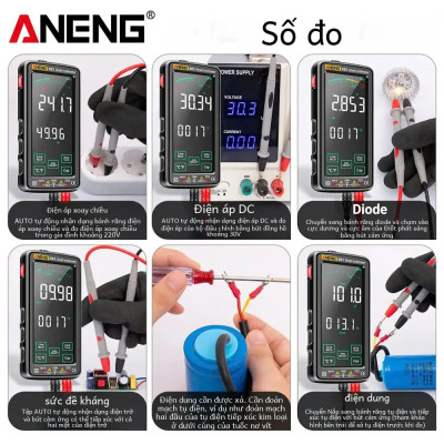 Đồng Hồ Vạn Năng KTS Chất Lượng Cao AN683 MH Màu Cảm Ứng Superview 5 Inch Pin Sạc Litihum CATIII NCV 6000 Counts Độ Chính Xác Cao