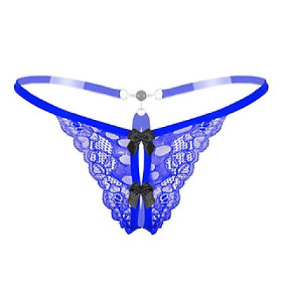 Quần lót lọt khe 2 dây thắt nơ (có nhiều màu) - Xanh