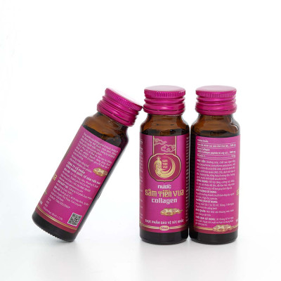 Nước Sâm Tiến Vua Collagen (Từ Củ Sâm, Nano Collagen, Vitamin C), Hộp 10 Chai (50ml), Bồi Bổ Sức Khỏe, Tươi Trẻ Làn Da